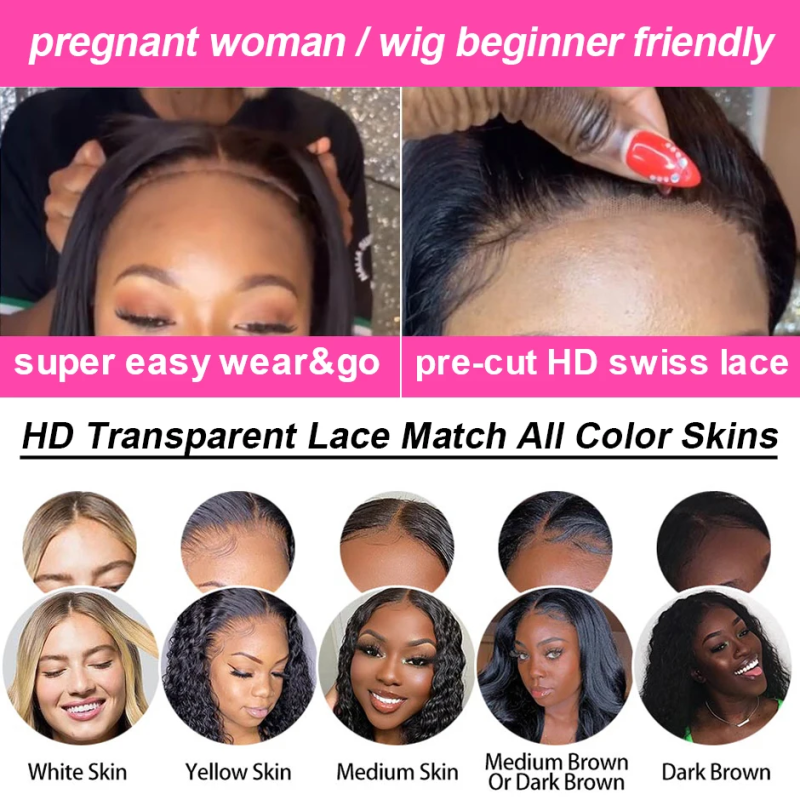 Ms Lula Wear and Go Water Wave Curly Glueless 5x5 HD Lace Closure Wig - 图片 7